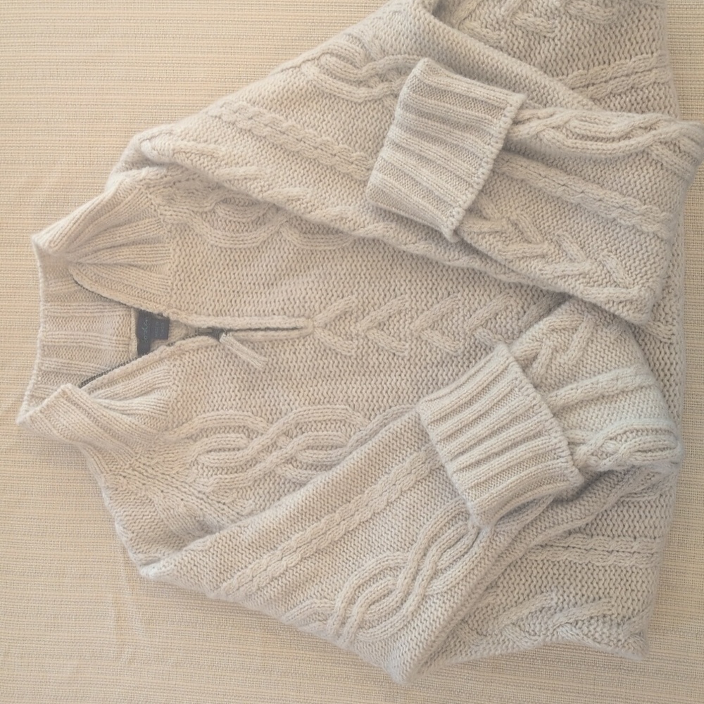 Boden Cable Knit Turtleneck Sweater - Cream